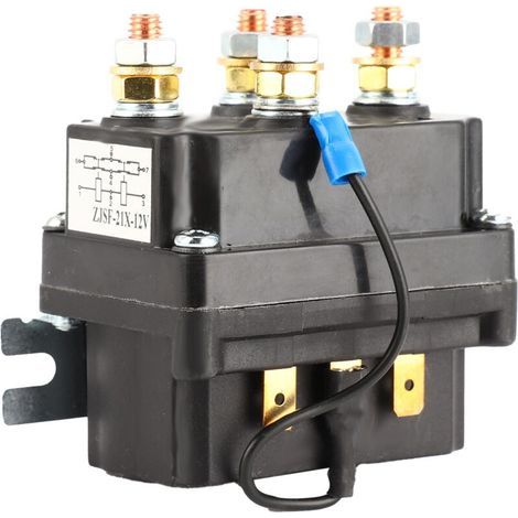 Contacteur relais solénoïde 12V 250A – Pour treuils 3000-5000 lbs – Acier allié – Finition résistante à l'usure - 5000lbs (1/5)