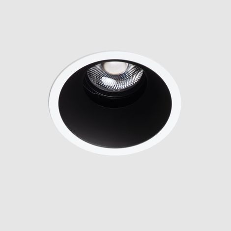 Downlight LED Circular Loop Corte Ø 95mm 2700K Estándar Negro Mate 20 W Empotrable (1/5)