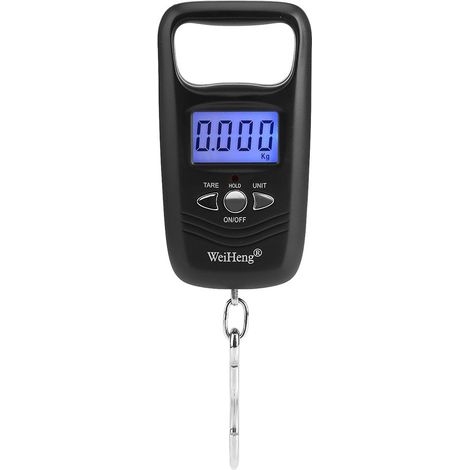 Garosa Mini balance portative électronique grue balance d'affichage à cristaux liquides d'affichage suspendu balance de pesée de pêche pour la cuisine extérieure 50kg (Noir),Balance De Cuisine. (1/5)