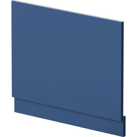 700mm Straight Reversible Bath End Panel & Plinth - Satin Blue