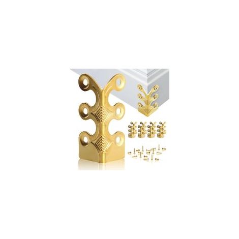 Protecteurs d'angle de Plinthe en Laiton Massif, 8 Pièces Protection d'angle en , Protecteurs de Coin de Plinthe pour Armoire/Boîtes/Meubles/Étagère/Table (1/4)