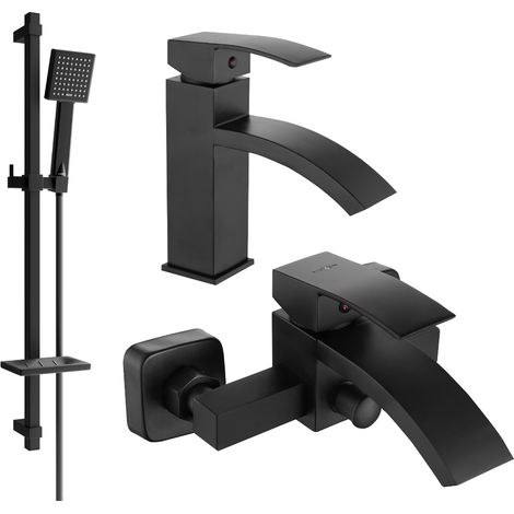 Mexen Libra DQ45 ensemble baignoire, noir - 745103DQ45-70 (1/4)