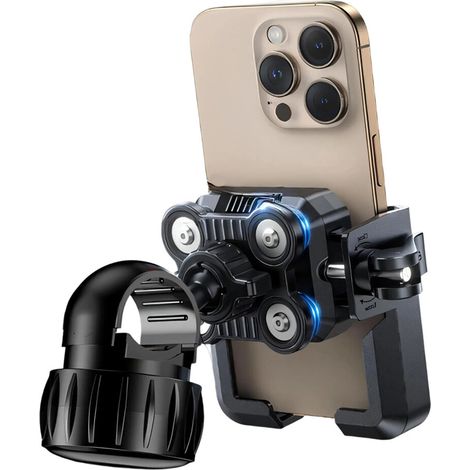 Supporto universale regolabile per cellulare da bicicletta - Modello da manubrio (1/2)