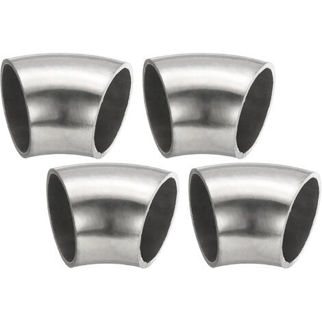 4pcs Coude À 45 Degrés Avec Mandrin, 60mm Diamètre Extérieur Acier D'Échappement Raccord De Tuyauterie Inoxydable 304 Pour Tuyau - 22 mm