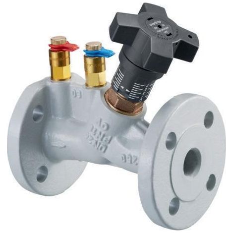 OVENTROP Strangregulierventil HydroControl VFC mit Flanschen nach EN 1092-2 PN 16 DN 20, mit zwei montierten Classic Messventilen, Grauguss (GG 25), 1062646 (1/3)