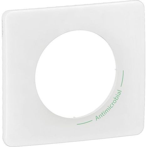 Plaque de finition 1 poste - Céliane 2024 - CP2601 - Legrand - Blanc antimicrobien