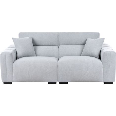 Sofa 3-Sitzer FAUSKAN Stoff Hellblau