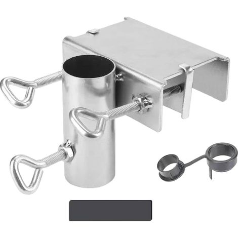 Sollbry Soporte para sombrilla de exterior, abrazadera para sombrilla de patio, soporte resistente para sombrilla de terraza, para patio, barcos, postes, sillas y balcones. (1/3)