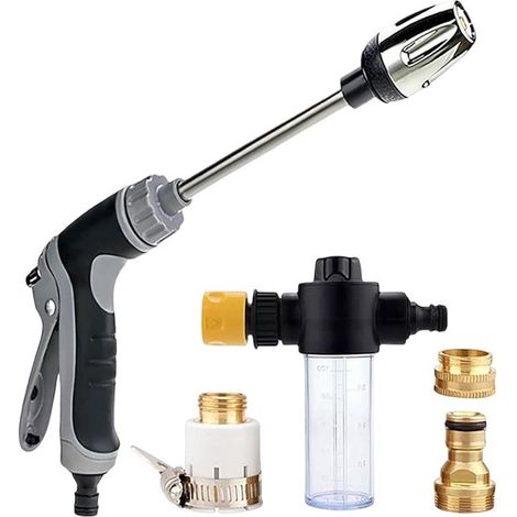 Turbowasher - avec bouteille d'eau - nettoyeur haute pression - accessoires de nettoyeur haute pression - pistolet de lavage de voiture - 5 pièces (1/5)