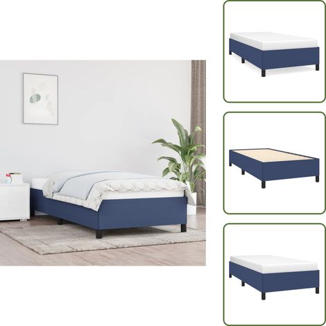 Cama de tela - vidaXL Estructura de cama sin colchón tela azul 80x200 cm - Cama de madera contrachapada