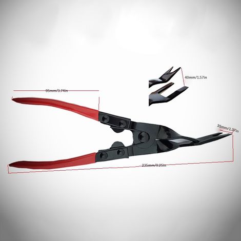 Set de 3 pinces à clip et démonteur d'attaches, kit combo de réparation pour garnitures auto, avec sac de rangement, pour panneaux de portière et tableau de bord (1/3)