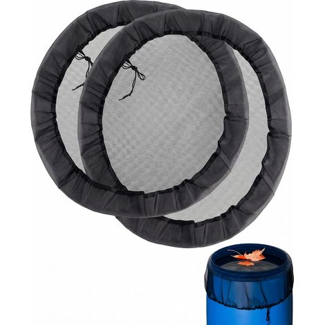 Lot de 2 Filets de Protection pour Récupérateur d'eau de Pluie, Ø100 cm avec Cordon Ajustable, Anti-Feuilles (1/5)