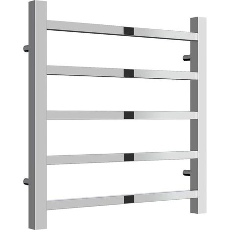 Reina Serena Square Tube Heated Towel Rail 500mm H x 500mm W Chrome (1/4)