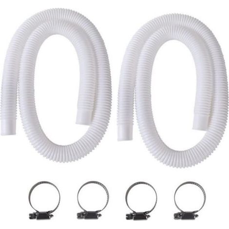 2 Tuyau Piscine 32mm PVC Transparent Rigide Léger Installation Facile Remplacement Filtration (1/3)