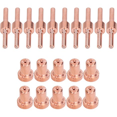 Kit de 20 accessoires pour torche plasma : électrodes à pointe en cuivre pour pistolet de soudage PT31 LG40 40A (1/5)