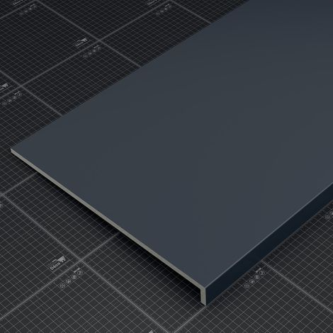 Appui de fenêtre PVC l. 40 cm x ép. 9 mm - Anthracite - 80 cm (1/4)