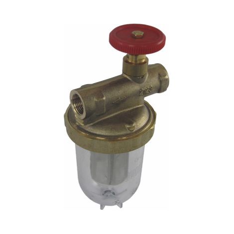 Filtre fioul une conduite avec robinet FF3/8'' - OVENTROP : 2123103+2127700