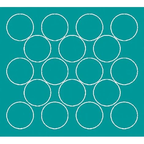 Adesivi circolari da 10 cm, adesivi a pois, 18 pezzi, turchese lucido