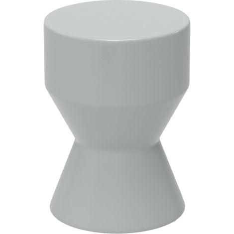 Sitzhocker aus Keramik 120kg belastbar Ø33 x 45,5 cm Wetterfest Garten Hocker in Sanduhrform Blumenhocker Fußhocker für Outdoor Camping Garten Terrasse Balkon Hellgrau