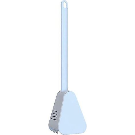 Silikon-Toilettenbürste mit Halterung, rutschfeste Reinigungsbürste für die Toilettenschüssel, blau. (1/5)