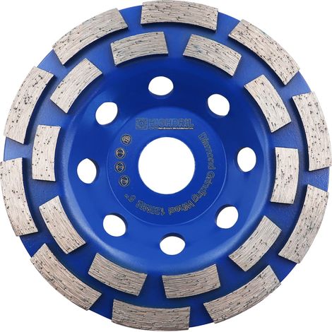Disque Diamant Meuleuse 125mm - Double Rangée Meule pour Ponçage et Polissage du Béton Maçonnerie Granit Marbre Pierre Naturelle (1/5)
