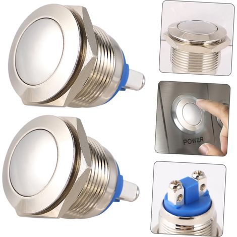 2 boutons-poussoirs inox étanche - usage commande électrique (1/5)