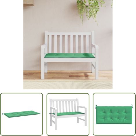 vidaXL Garden Bench Cushion Green 100x50x3 cm Oxford Fabric