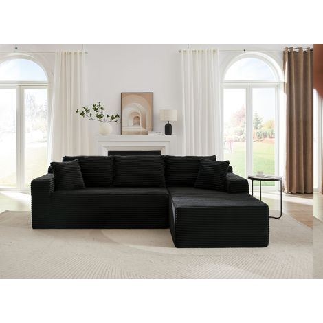 Sofa modulare a sezioni Divano a forma di L 3 posti Divano modulare in Memory Foam per soggiorno, Cloud Couch con chaise longue sovradimensionata (1/2)