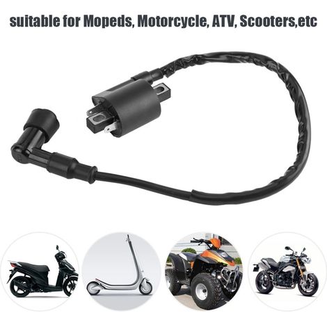 Ej.Life Bobine d'allumage de moto, bobine d'allumage de moto 2 pour CBF125 CBR125 CR125 CR250 A (1/5)