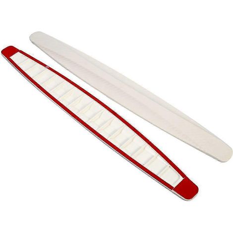 Protections de pare-chocs avant et arrière aspect fibre de carbone, protections d'angle, autocollants anti-rayures, blanc (1/3)