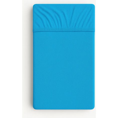 Sábana bajera ajustable de rizo para cuna 120x60cm - turquesa (1/4)