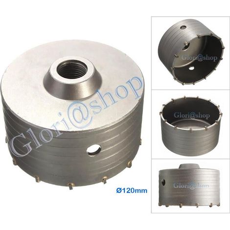 Fresa Carotatrice Tazza 120 Mm Da Muro Frese Per Trapano Attacco Sds Plus