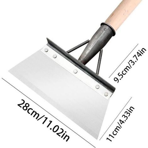 Pelle de jardinage en acier inoxydable sans manche en bois - (1/4)