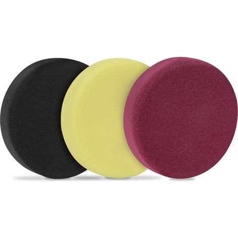 Polierscheiben/Polierpads Schaumstoff für Poliermaschinen - Starterset - 150mm, 3 Stück
