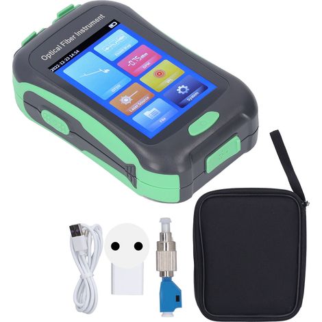 Adaptateur FC LC, testeur de fibre optique OTDR 1550 nm, 20 dB, écran 3,5 pouces, réflectomètre optique temporel, 100–240 V, prise UE (1/5)