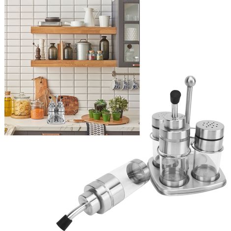 Set aus vier Gewürzgläsern aus Edelstahl 304 (1/5)