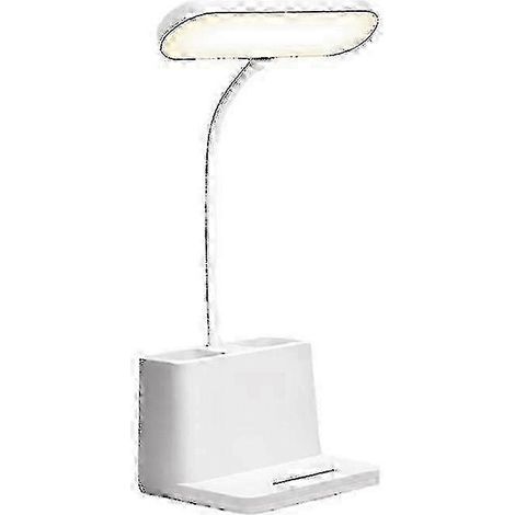 Lampe de bureau LED avec porte-stylo et support pour téléphone portable, 3 modes d'éclairage tactiles, orientable à 360°, idéale pour la maison ou le bureau - YL (1/2)