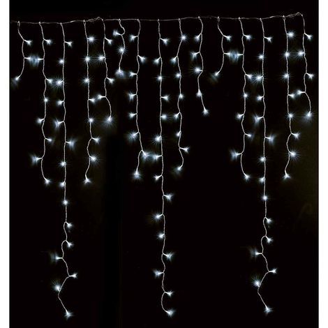 Luci Natalizie a Cascata 12 Metri per Balconi Vicoli e Grandi Superfici 936 Luci Natalizie per Esterni ed Interni Color Bianco Freddo Luci di Natale per Casa Negozi e Vetrine (1/3)