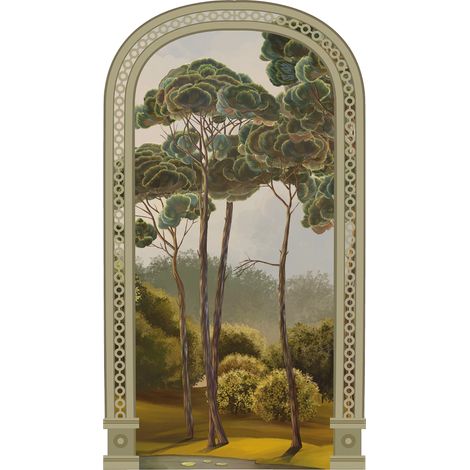 Décor mural panoramique arche forêt – Intissé préencollé multicouleur 154cm x 80cm – Décoration intérieure rapide et simple à poser – Plage (1/5)