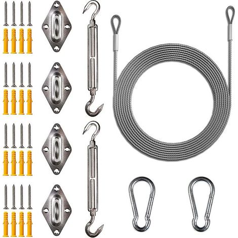 Supports d'auvent pour voile d'ombrage carrée et rectangulaire Matériel PC (1/5)