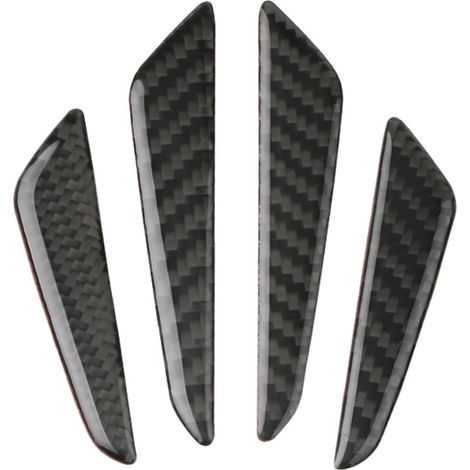 4 pcs Noir Fiber De Carbone Auto Porte Bosse Protecteur Autocollant pour Voiture SUV Camionnette (1/5)