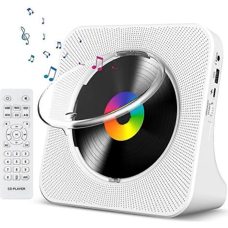 CD lecteur Bluetooth Desktop CD lecteur pour maison avec Timer Built-dans Hifi Speakers avec LCD écran écran radio (1/5)