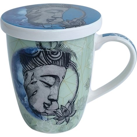 Tisanière en porcelaine avec infuseur Bouddha (1/2)