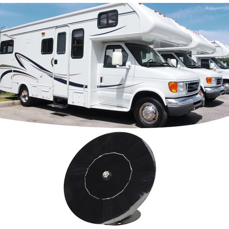 Zubehör für Wohnmobile: Monokristallines Solarpanel mit Halterung und 3 Meter langem Android-Ladegerät zur Überwachung von Außenkameras am Wohnmobil, 12 V 4 W rund. (1/5)