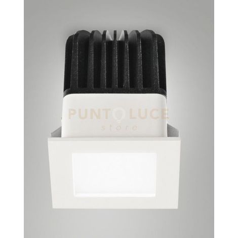QUITO FARETTO INCASSO QUADRO BIANCO 6,2X6,2CM C/DRI 12W 3000K 1150LM