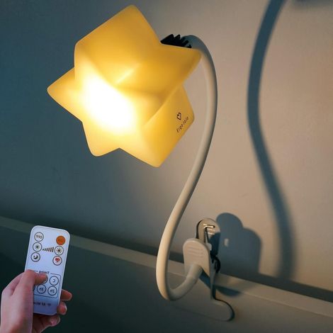 Veilleuse Bébé Étoile Clip LED Dimmable Lumière Chaude 7 couleurs (1/5)