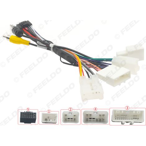 Compatible with the new entry-level Toyota power cable (Southeast Asian version), modification cable for Android navigation, 16-pin rear wire with reversing camera (1/5)