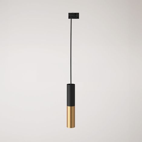 Creative Cables - Candeeiro suspenso de calha com abajur duplo Tub-E14 - lâmpada não incluída