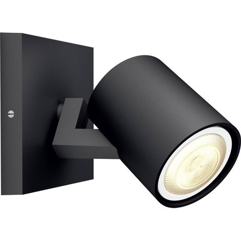 Philips Hue White Ambiance Faretto Smart Runner, Lampadina Hue Smart LED GU10 inclusa, Bluetooh, 5.5 W, Nero [Classe di efficienza energetica A] (1/5)
