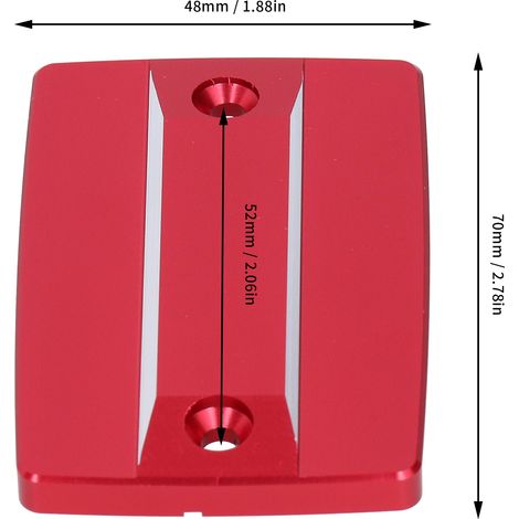 Motorradmodifikation: Universeller Bremsflüssigkeitsbehälterdeckel, Bremsflüssigkeitsbehälterdeckel und Pumpendeckel für Yamaha MT-07/09 FZ1/FZ8 XJ6 (rot) (1/5)
